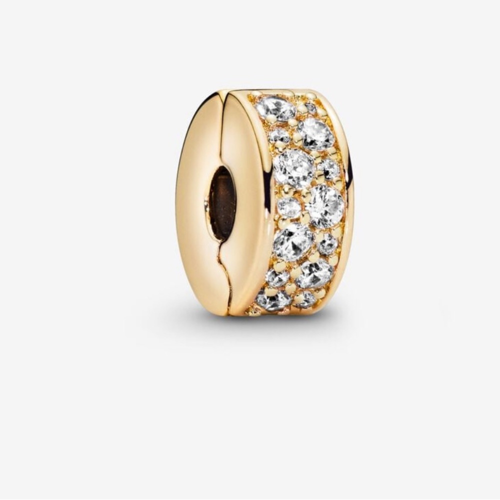 Clear Pavé Clip Charm from pandora